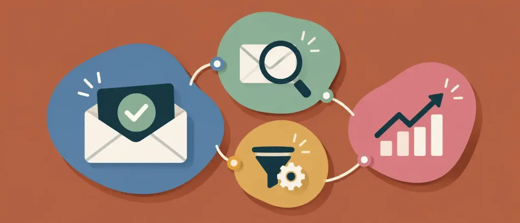 Master How To Launch An Outbound Campaign In 14 Days: A Practical Framework 3 Illustration Of Four Connected Components For Outbound Email Deliverability: Clean Data, Email Verification, Sequencing Tools, And Inbox Placement