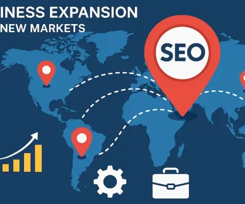 Business Expansion Into New Markets With Seo Optimization On Global Map