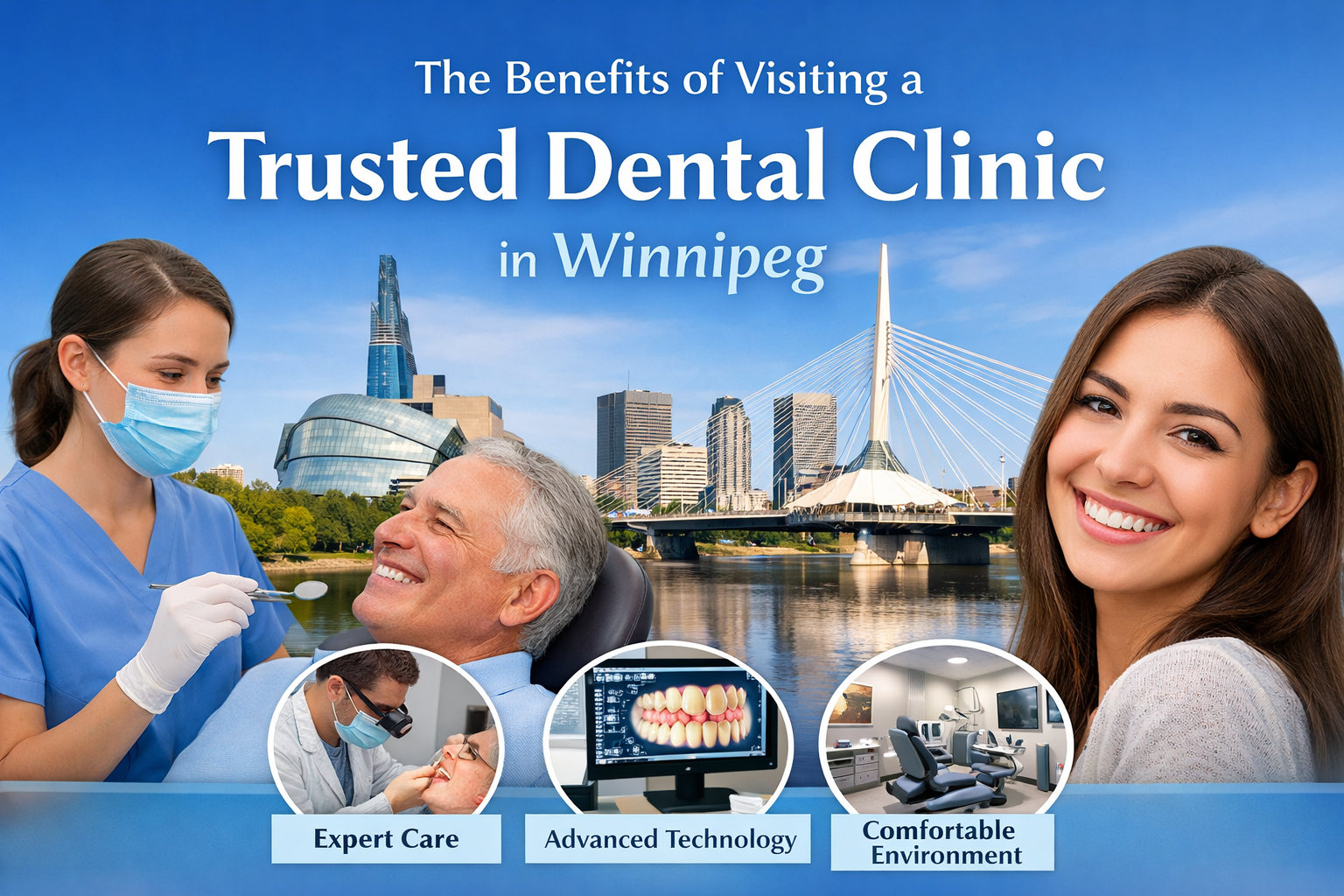 Patient receiving professional dental care at a trusted dental clinic in Winnipeg with modern technology and friendly staff