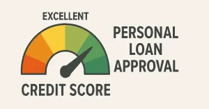 Home 4 Credit score gauge showing excellent rating for personal loan approval