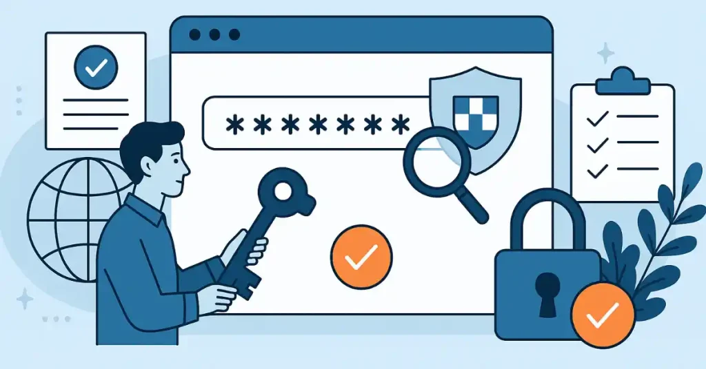 Illustration of password tool features supporting regulatory compliance and accountability