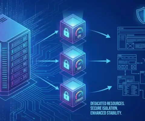 Illustration Of Vps Web Hosting Servers Enhancing Stability For Complex Web Applications With Dedicated Resources And Secure Isolation