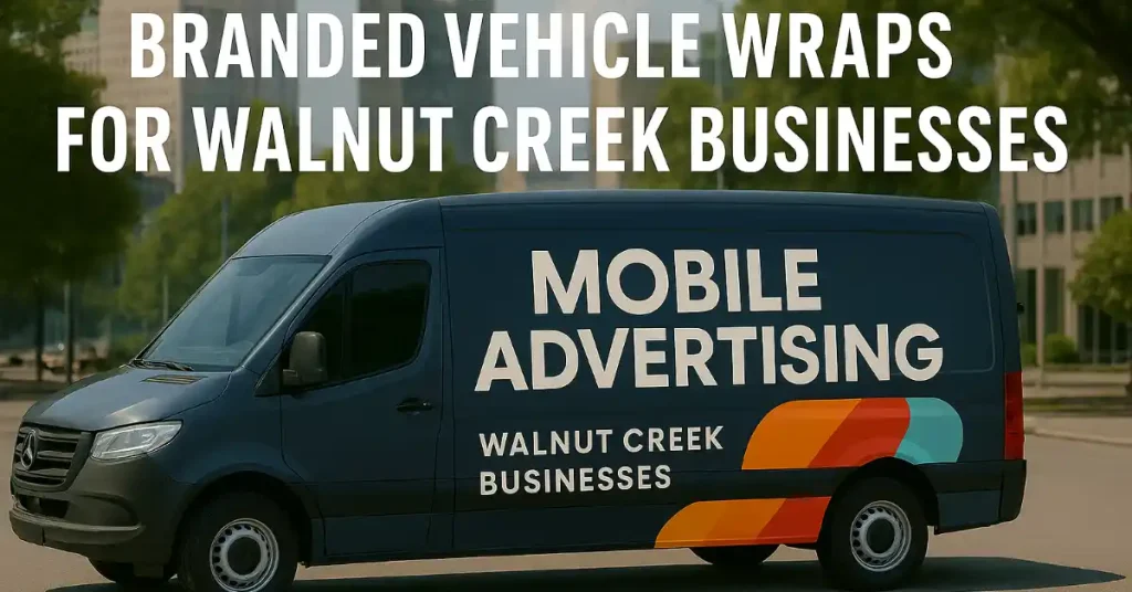 Branded vehicle wraps for Walnut Creek businesses showcasing mobile advertising