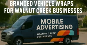 Top Benefits of Vehicle Wraps for Walnut Creek Businesses 1 Branded vehicle wraps for Walnut Creek businesses showcasing mobile advertising