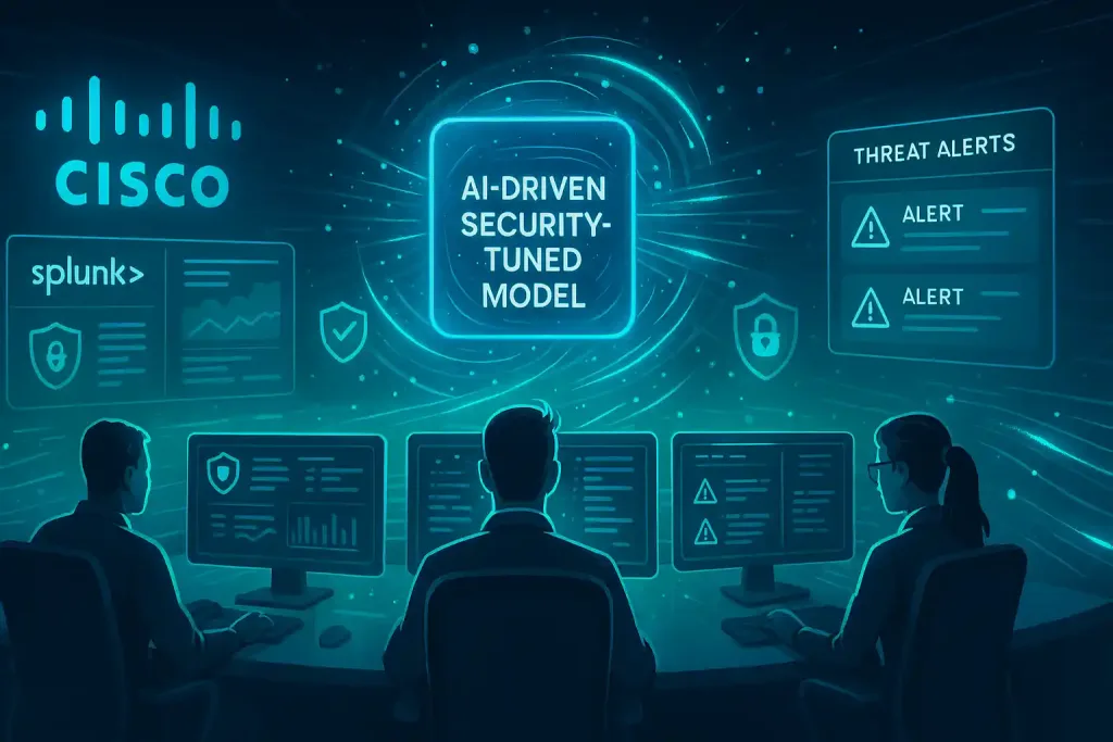 Futuristic Soc With Cisco'S Security-Tuned Model Accelerating Threat Detection Via Ai Summaries In Splunk.