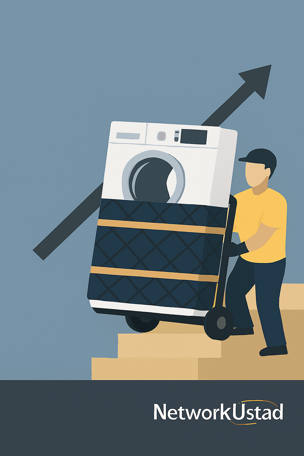 Move washer upstairs safely