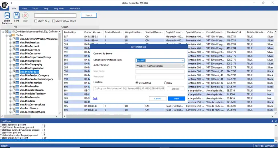 Comprehensive Review: Stellar Repair For Ms Sql Technician 1 Screenshot Of Stellar Repair For Ms Sql Technician Interface Displaying Database Repair Preview And Data Tables.