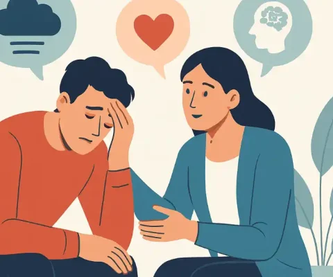 Person Seeking Emotional Support Through Conversation For Mental Well-Being