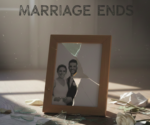 wedding photo on a table