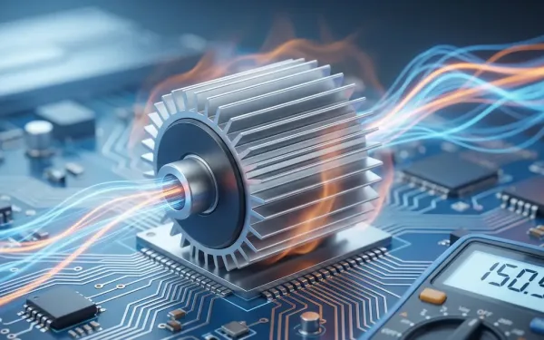 High Current Diodes With Heat Sink Mounted On Blue Circuit Board With Glowing Electrical Current Visualization, Illustrating Power Electronics Component Selection