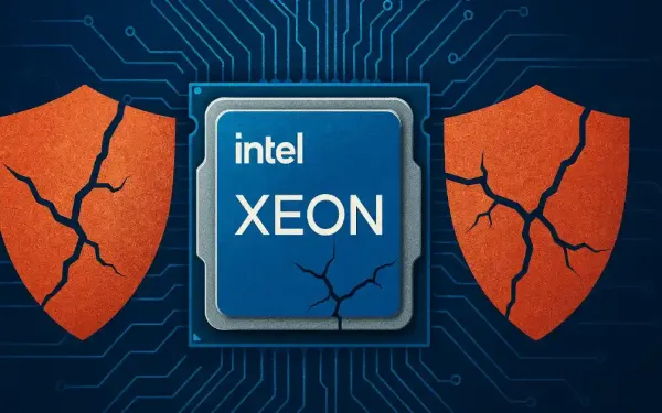 Intel Xeon Processor With Cracked Security Shields Highlighting Tdx Vulnerabilities Discovered By Google And Intel