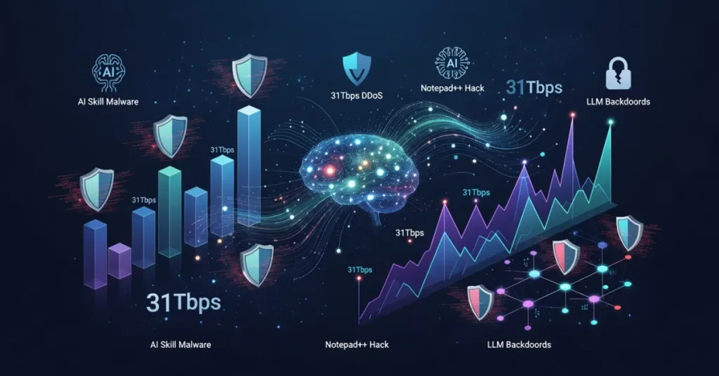 ⚡ Weekly Recap: Ai Skill Malware, 31Tbps Ddos, Notepad++ Hack, Llm Backdoors And More