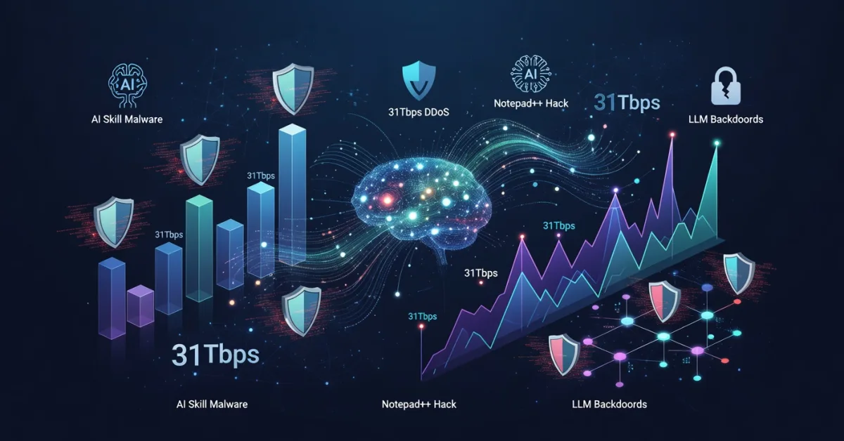 ⚡ Weekly Recap: Ai Skill Malware, 31Tbps Ddos, Notepad++ Hack, Llm Backdoors And More