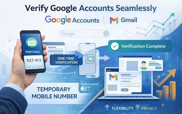Infographic: Temporary Mobile Number For Gmail Verification Process