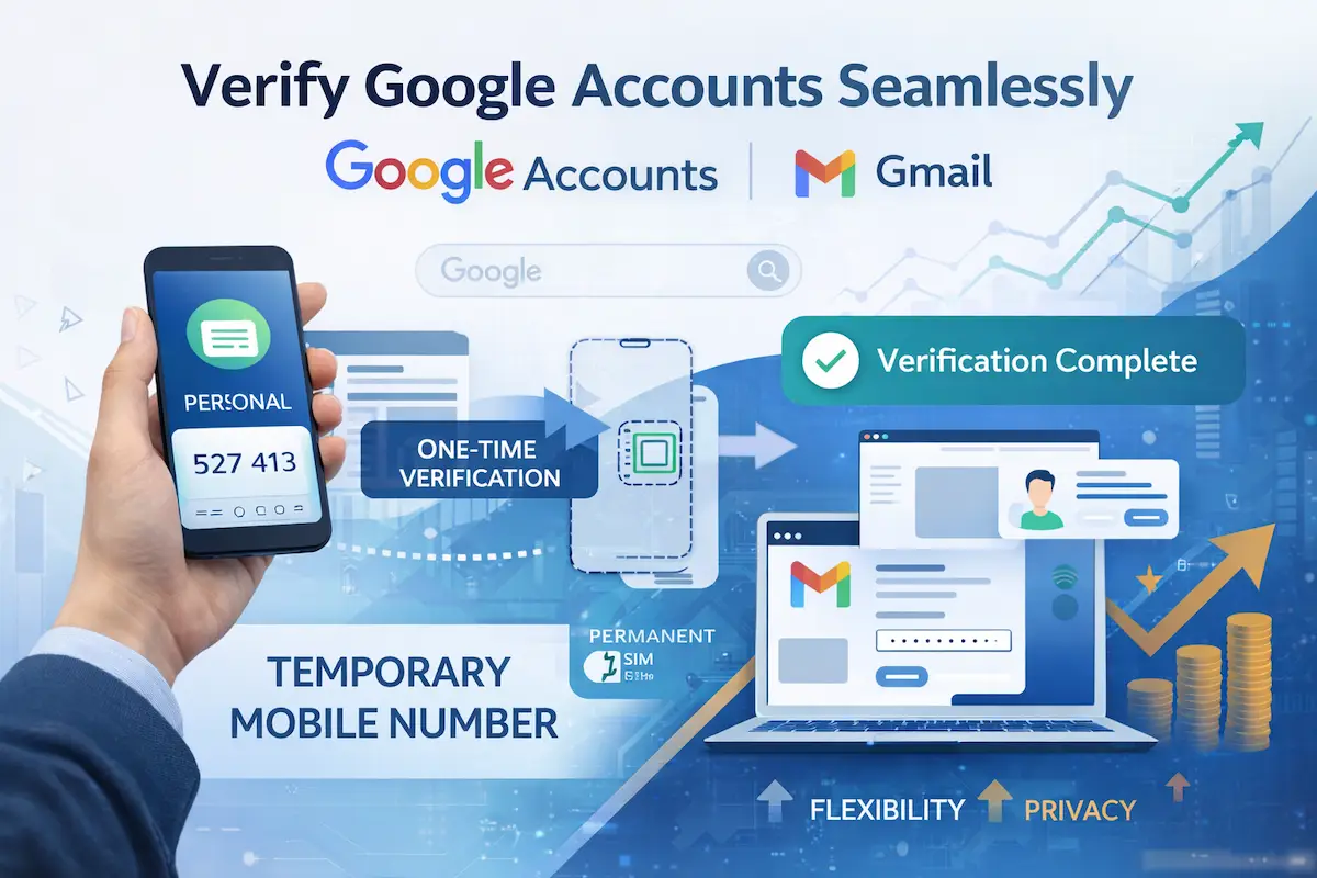 Infographic: Temporary Mobile Number for Gmail Verification Process