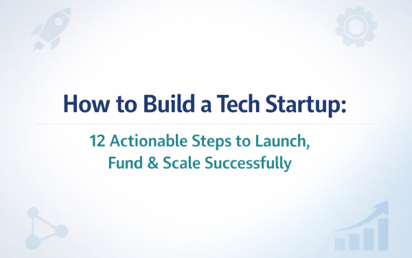 Illustration Of 12 Actionable Steps To Build, Launch, Fund, And Scale A Tech Startup Successfully