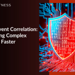 Cybersecurity Graphic Showing A Digital Shield With Binary Code Over A Circuit Board Background, Representing Siem Event Correlation And Threat Detection.