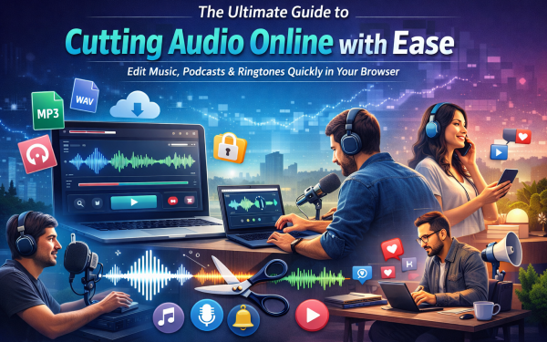 Online Audio Cutting Tool Interface Showing Waveform Editing For Trimming Music And Creating Audio Clips Easily