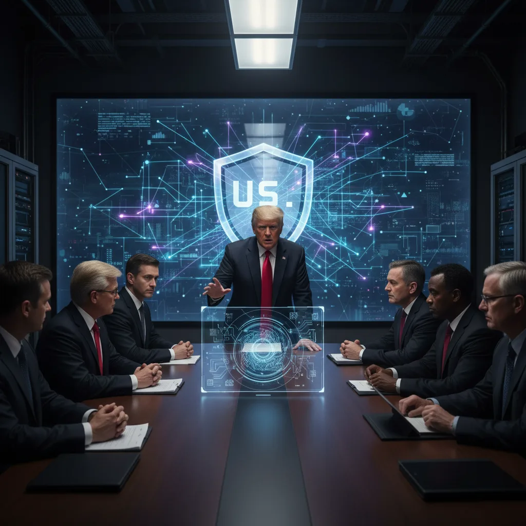 Trump Orders Federal Agencies To Defend Us Data From Quantum Threats 1 President Trump Signing An Executive Order On Quantum Threat Mitigation