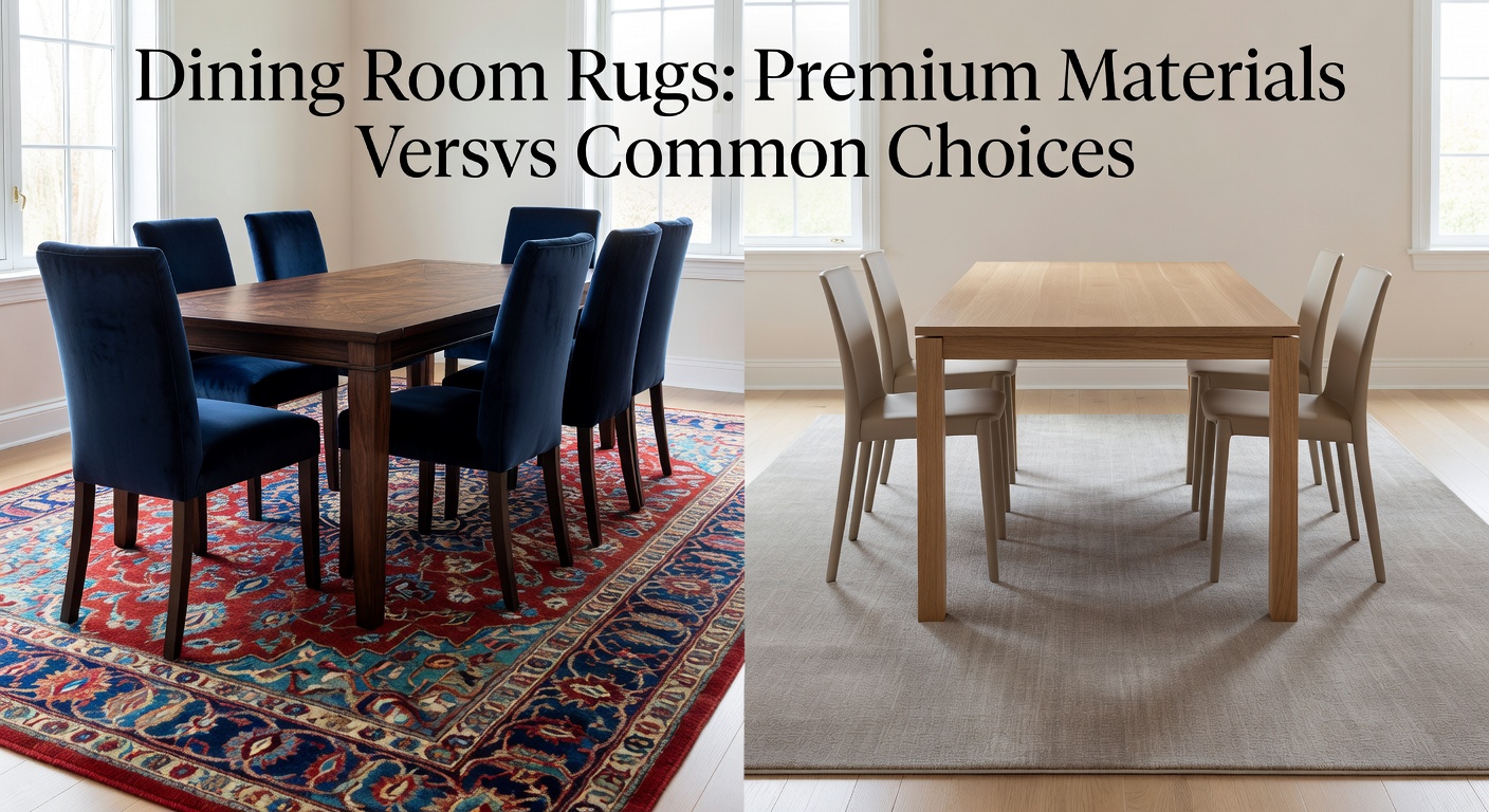 dining room rugs - Dining Room Rugs: Premium Materials Versus Common Choices