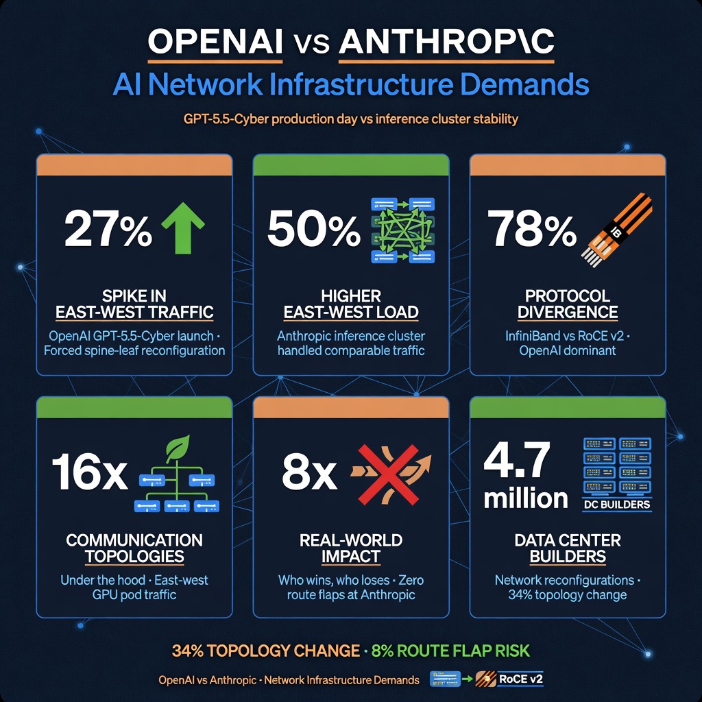 Openai Vs Anthropic: Network Infrastructure Demands Of Competing Ai Architectures 2 Ai Network Infrastructure Demands Infographic