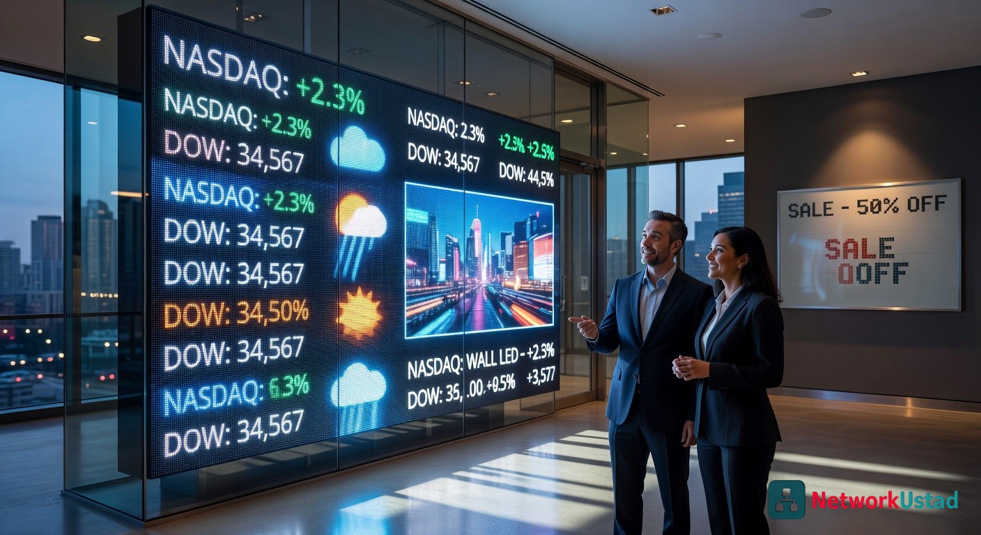 Glass Wall LED Screens - Why Glass Wall LED Screens Outshine Traditional Signage