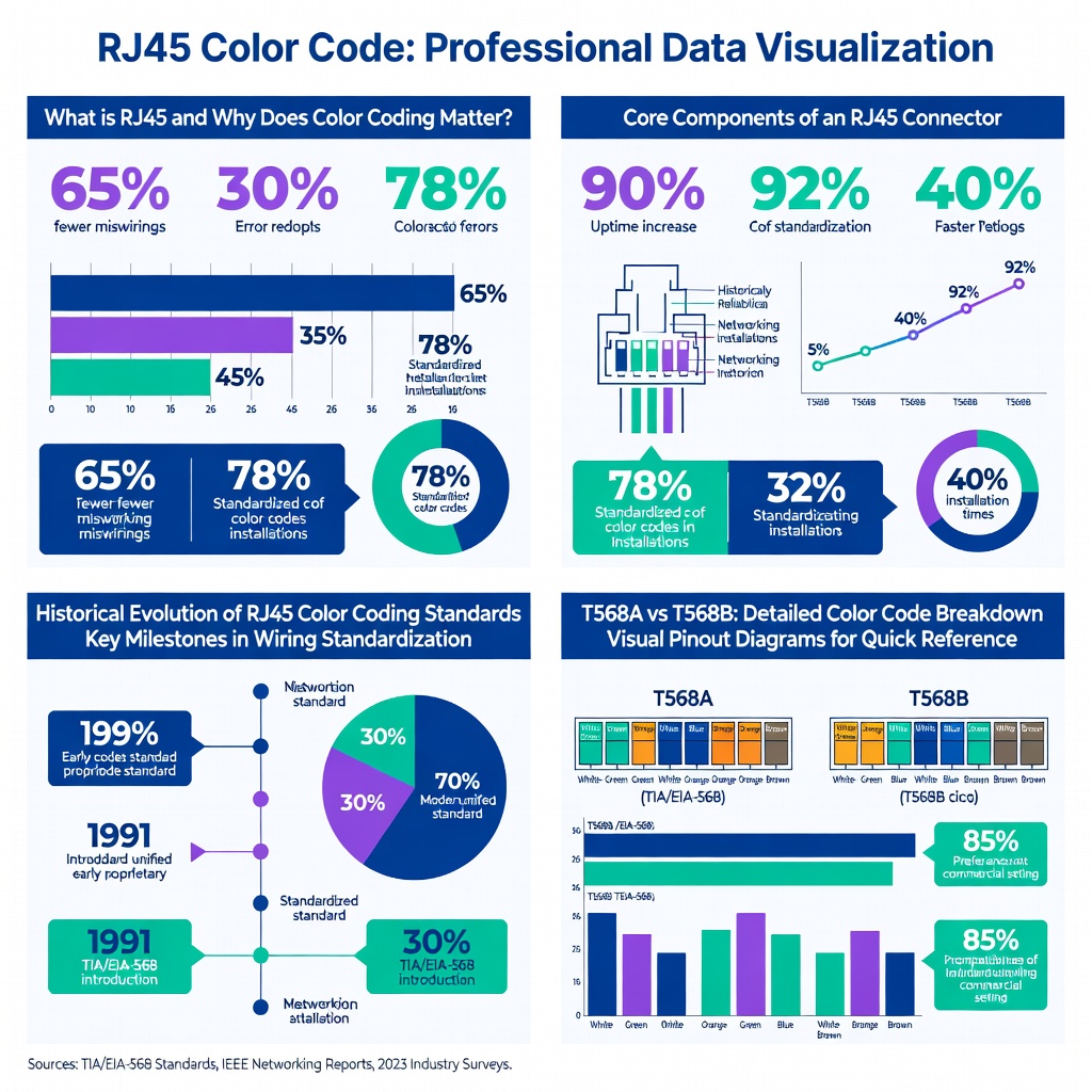 Cracking The Code: Understanding The Rj45 Color Code For Perfect Network Connections 2024 3 Rj45 Color Code Infographic