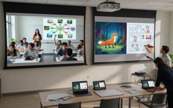 Smart Projector Uses - Diverse Usages Of Smart Projectors For Classroom Meetings And Creative Visual Storytelling