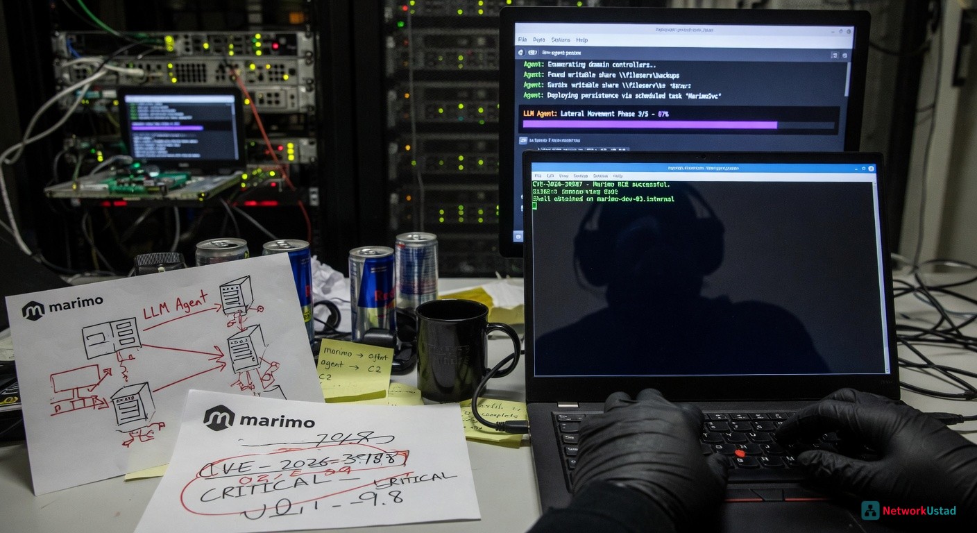 Digital Illustration Showing A Hacker Using Ai Technology To Exploit Computer Systems