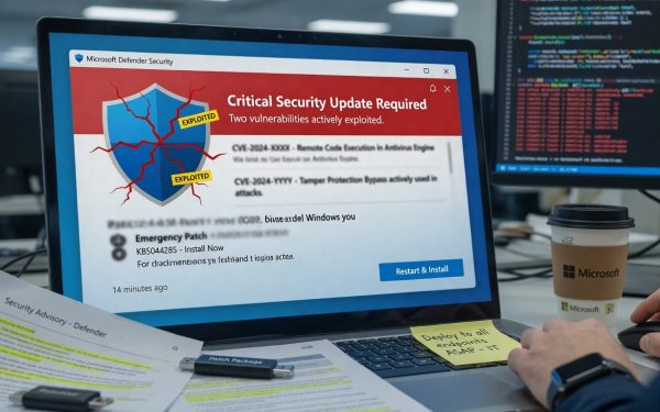 Microsoft Defender Security Alert Screen Showing Threat Detection