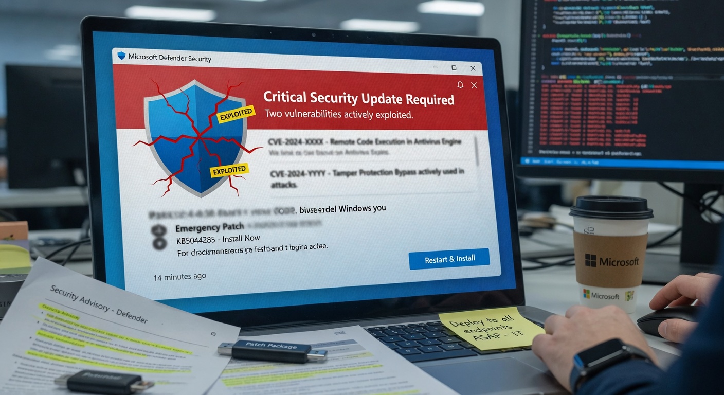 Microsoft Patches Two Actively Exploited Defender Vulnerabilities 1 Microsoft Defender Security Alert Screen Showing Threat Detection