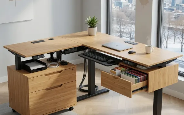 Corner Standing Desk With Drawers - 8 Corner Standing Desks With Drawers And Storage For Canadian Offices - Desky Is Editor’s Pick (2026)
