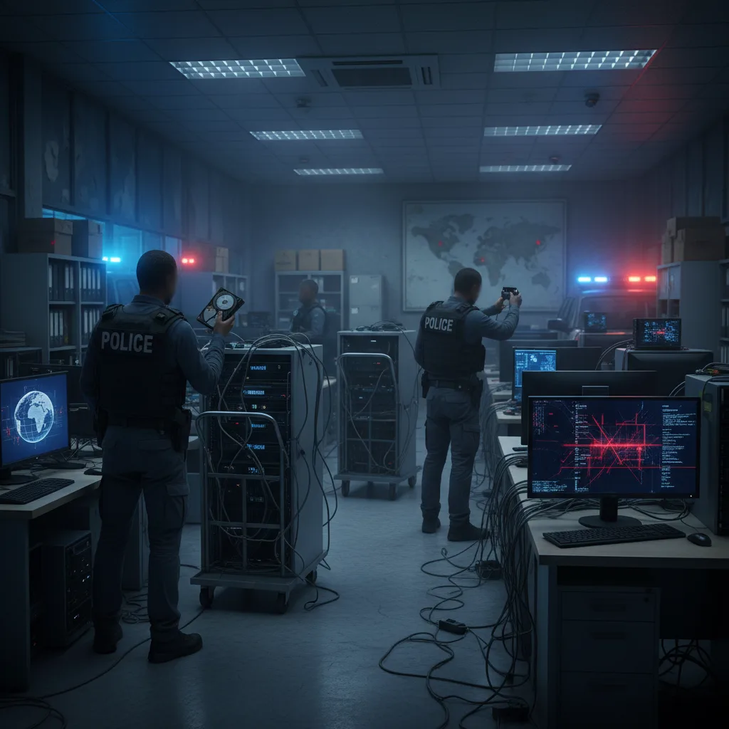 Federal Agents Seizing Computer Servers And Equipment Related To A Major Cyber-Scam Operation