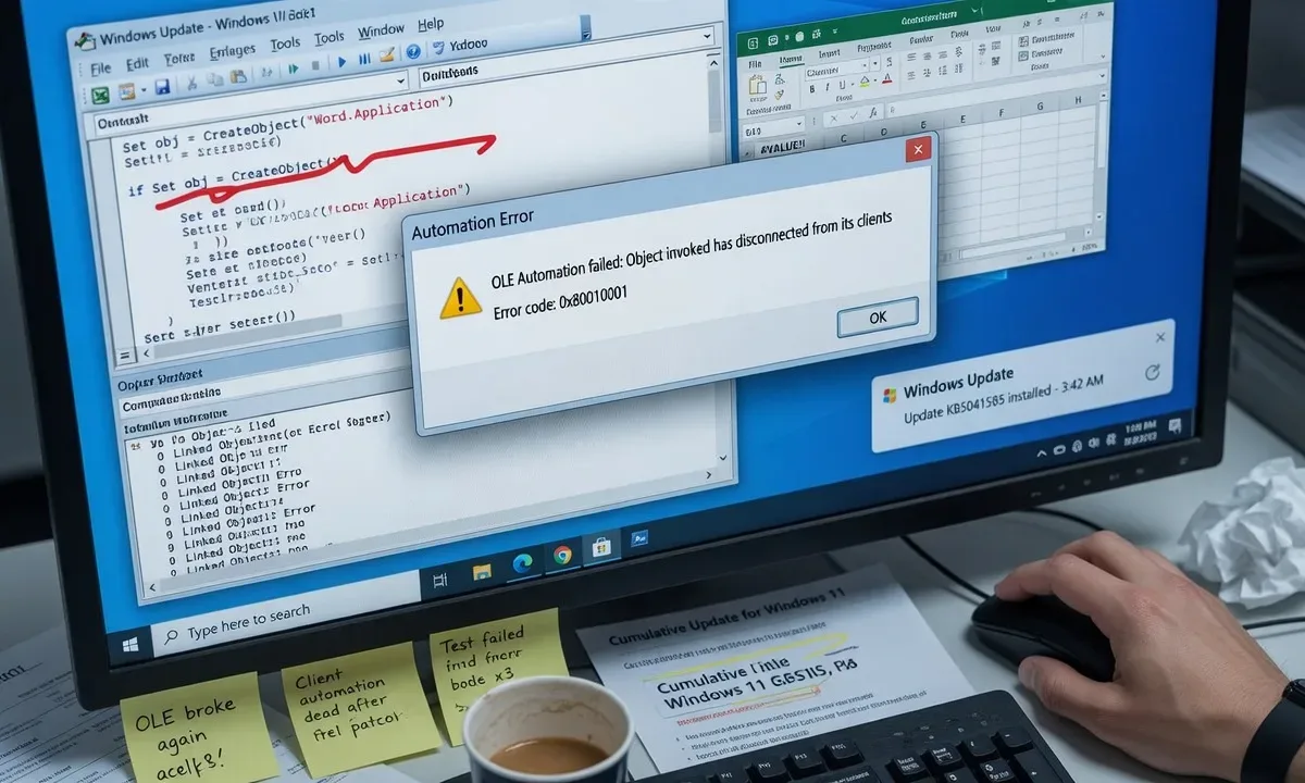 Microsoft Breaks Some Ole Automations With Latest Windows Update 1 Microsoft Breaks Some Ole Automations With Latest Windows Update
