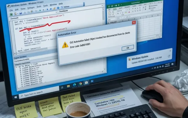 Microsoft Breaks Some Ole Automations With Latest Windows Update