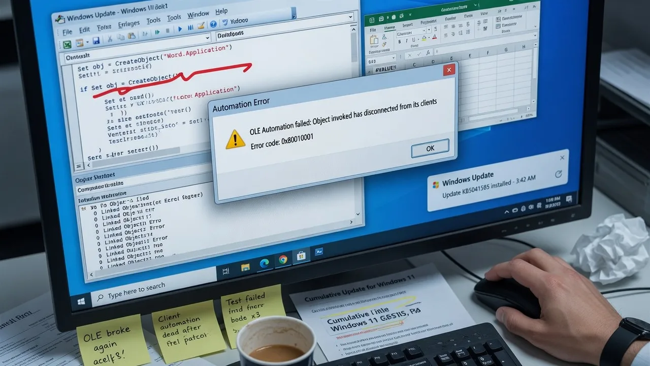 Microsoft Breaks Some Ole Automations With Latest Windows Update 1 Microsoft Breaks Some Ole Automations With Latest Windows Update