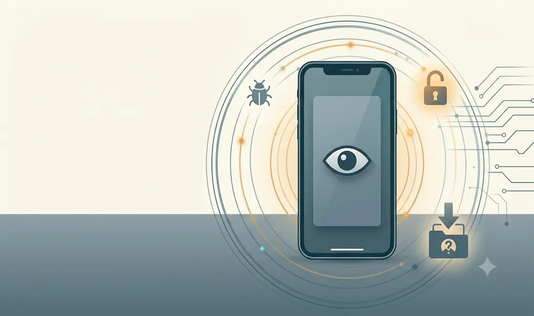 Anonymous Instagram Story Viewer Safety Guide — Illustration Of Private Viewing With Phishing, Data, And Scam Risk Warnings.