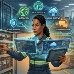 Technical Professional Using Hybrid Digital Skills Across Field And Software Systems