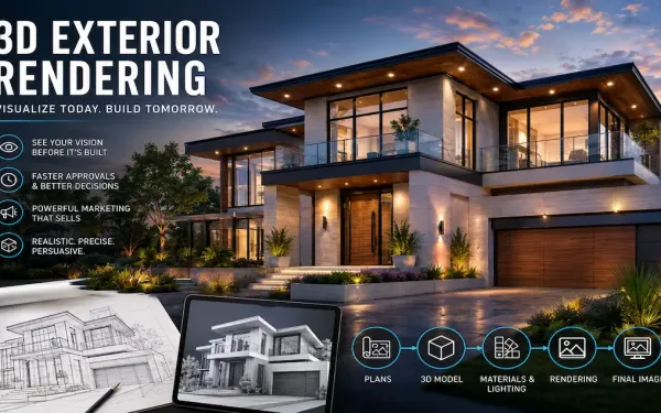 3D Exterior Rendering 3D Exterior Rendering: Bringing Architectural Vision To Life
