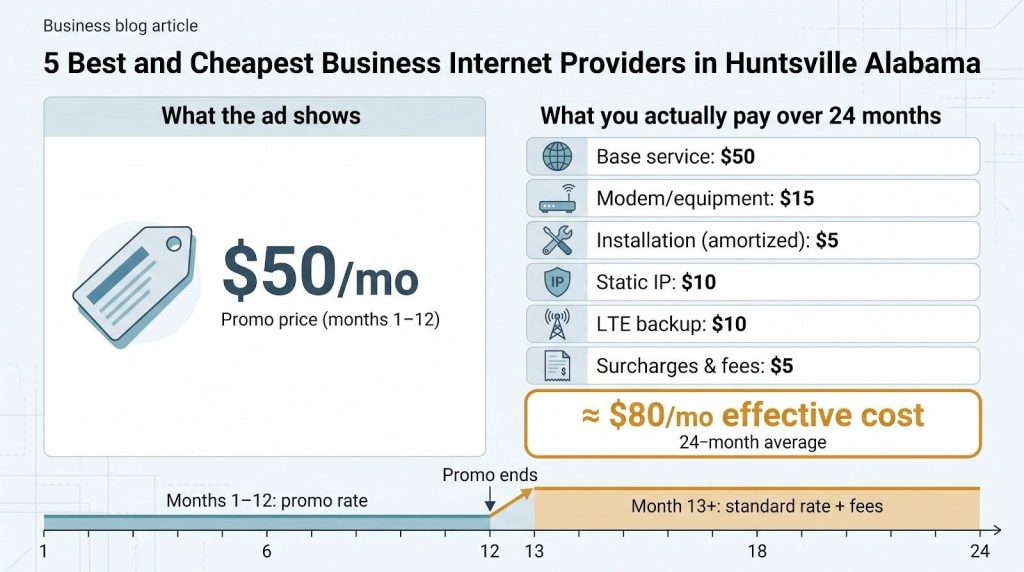 5 Best And Cheapest Business Internet Providers In Huntsville Alabama 5 Promo Vs Real Cost
