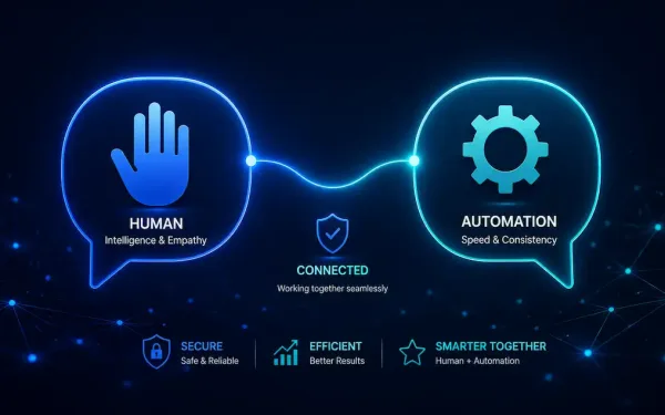 Illustration Representing Programmatic Linkedin Messaging Through Api Automation With Human Oversight