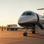 Private Jet Parked On Tarmac At Golden Hour, Representing The True Cost Of Private Aircraft Ownership