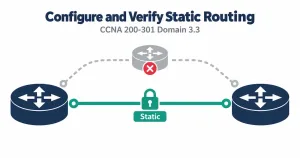 Configure And Verify Ipv4 And Ipv6 Static Routing 8 Illustration Of Two Routers Connected By A Manually Configured Static Route, Contrasted With An Unused Dynamic Routing Path