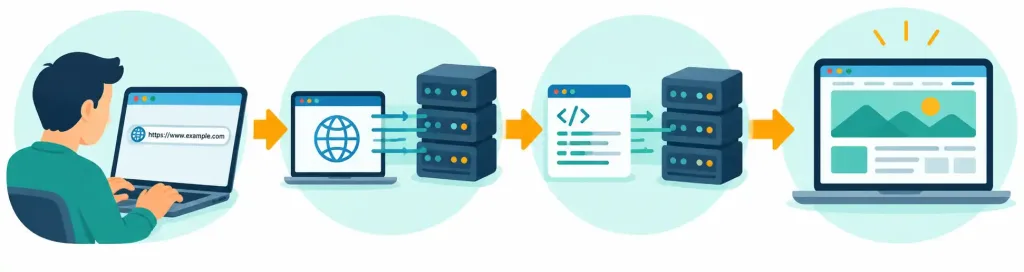 Lesson 3.4: Configuring And Using Web Browser Features 2 Flowchart Showing How A Browser Requests, Receives, And Renders A Webpage