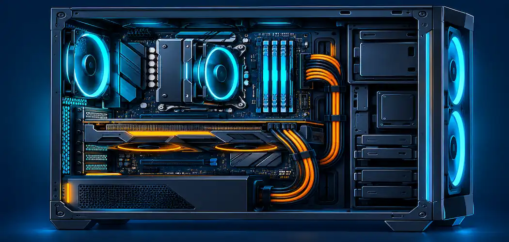 Lesson 2.2: Internal Computing Components 1 Illustration Of A Desktop Pc'S Internal Components Including Motherboard, Cpu Cooler, Ram, And Gpu