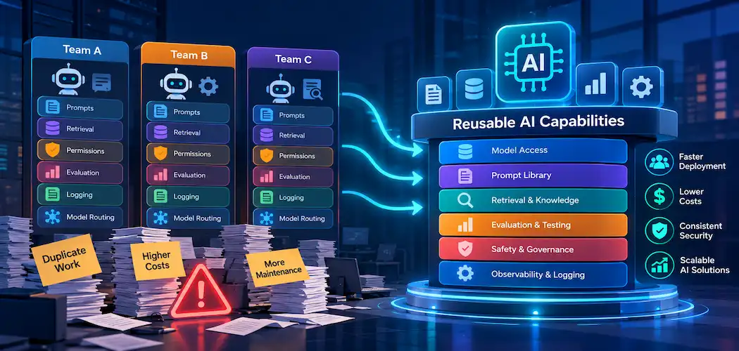 From Gen Ai Experiments To Reusable Ai Capabilities: What Enterprises Need Next 1 Reusable Ai Capabilities Transforming Duplicated Enterprise Ai Pilots Into A Scalable Shared Ai Platform