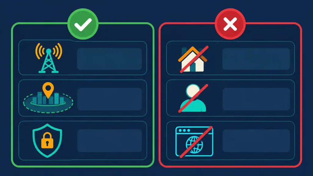 Ip Chicken: What Is My Ip Address, And How Do You Check It? 3 Comparison Graphic Showing That An Ip Address Can Indicate Your Isp, General Region And Vpn Use, But Does Not Reveal Your Exact Address, Identity Or Browsing History