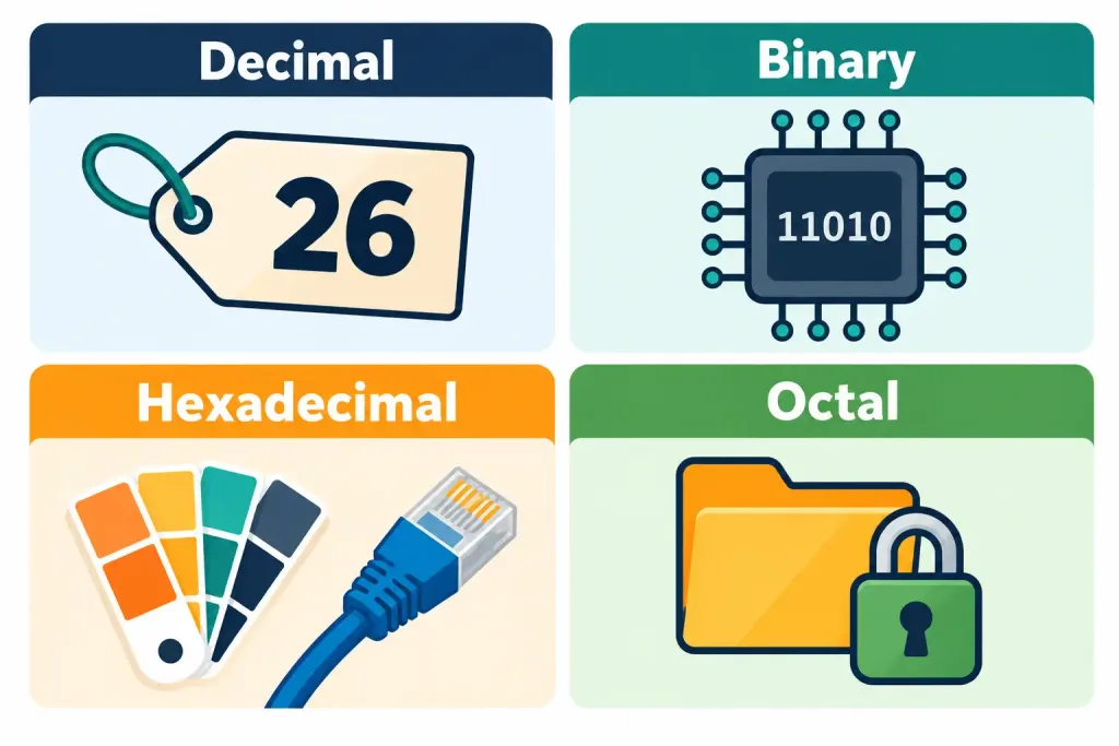 Lesson 1.1 — Notational Systems 5 Diagram Showing The Step-By-Step Divide-By-Two Process With Remainders Used To Convert A Decimal Number Into Binary