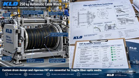 Fiber-Optic Winch Equipment For Long-Distance Cable Deployment And Signal Transmission