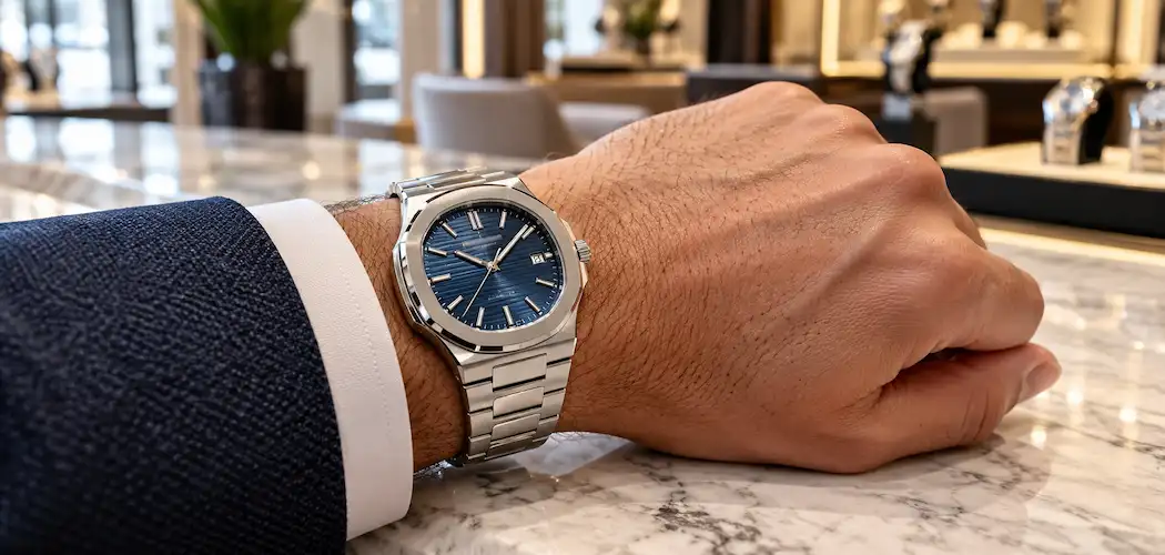 Should You Buy A Rolex Watch In Singapore? What To Actually Know First 1 A Close-Up Of A Luxury Steel Watch On A Wrist In A Boutique Setting